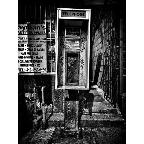 Phone Booth No 2 Gold Ornate Wood Framed Art Print with Double Matting by Carson, Brian