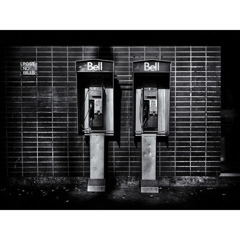 Phone Booth No 3 Gold Ornate Wood Framed Art Print with Double Matting by Carson, Brian