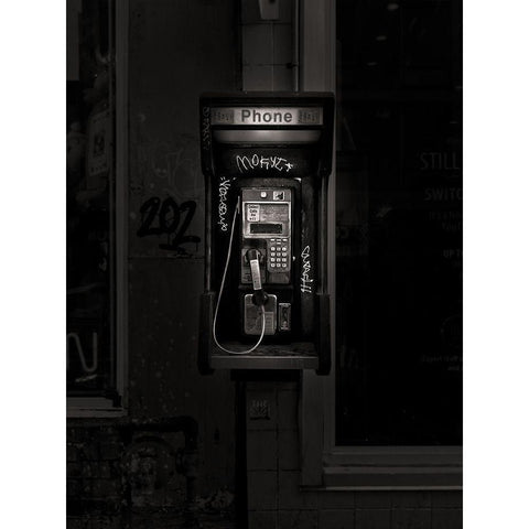 Phone Booth No 4 Gold Ornate Wood Framed Art Print with Double Matting by Carson, Brian