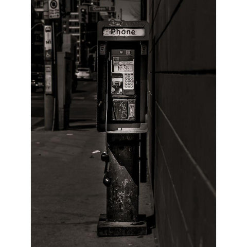 Phone Booth No 7 Gold Ornate Wood Framed Art Print with Double Matting by Carson, Brian