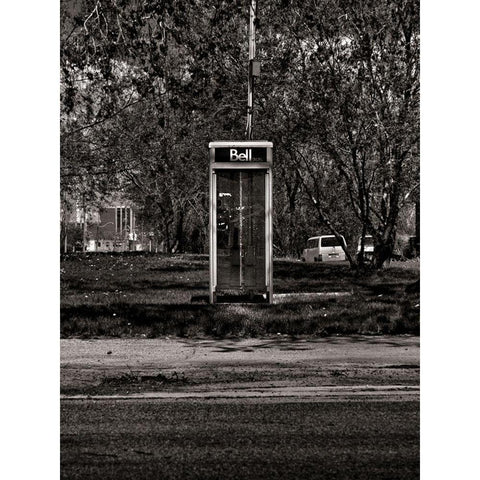 Phone Booth No 14 White Modern Wood Framed Art Print by Carson, Brian