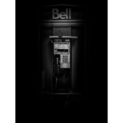 Phone Booth No 21 White Modern Wood Framed Art Print by Carson, Brian