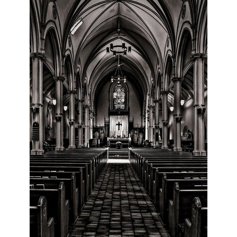 St Basils Catholic Parish No 2 Black Modern Wood Framed Art Print with Double Matting by Carson, Brian