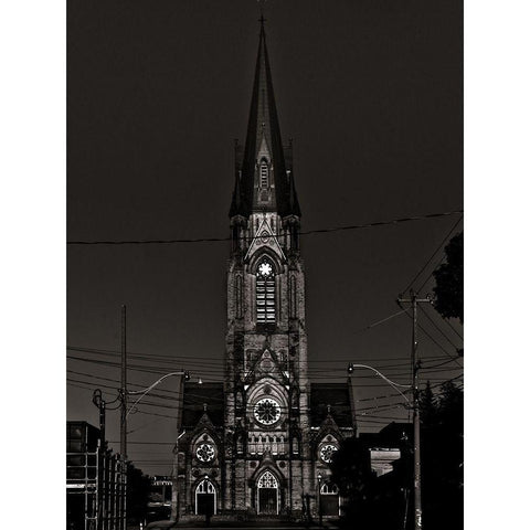 St Marys Church No 1 Black Modern Wood Framed Art Print with Double Matting by Carson, Brian