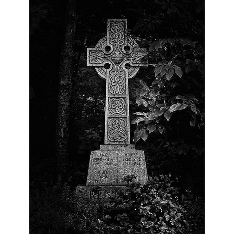 Tombstone Shadow No 17 Black Modern Wood Framed Art Print with Double Matting by Carson, Brian