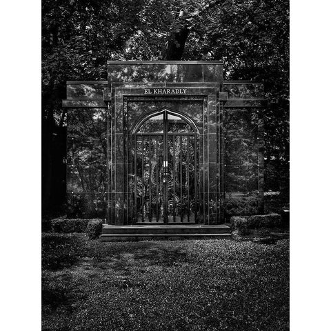 Tombstone Shadow No 29 Black Modern Wood Framed Art Print with Double Matting by Carson, Brian