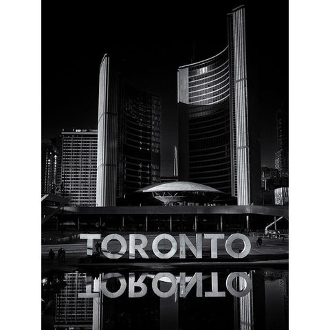 Toronto City Hall No 1 Gold Ornate Wood Framed Art Print with Double Matting by Carson, Brian