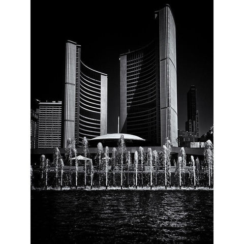 Toronto City Hall No 25 Gold Ornate Wood Framed Art Print with Double Matting by Carson, Brian