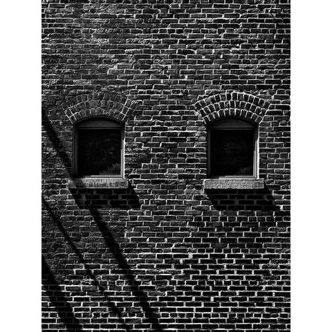 Toronto Distillery District Windows No 1 Gold Ornate Wood Framed Art Print with Double Matting by Carson, Brian