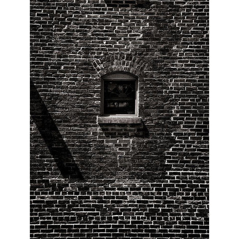 Toronto Distillery District Windows No 3 Black Modern Wood Framed Art Print with Double Matting by Carson, Brian