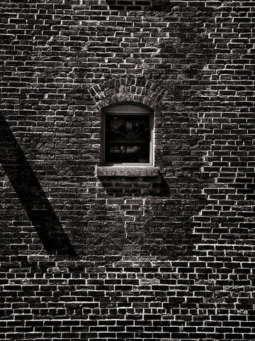 Toronto Distillery District Windows No 3 Black Ornate Wood Framed Art Print with Double Matting by Carson, Brian