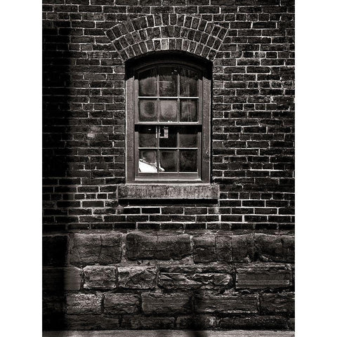 Toronto Distillery District Windows No 4 Black Modern Wood Framed Art Print with Double Matting by Carson, Brian