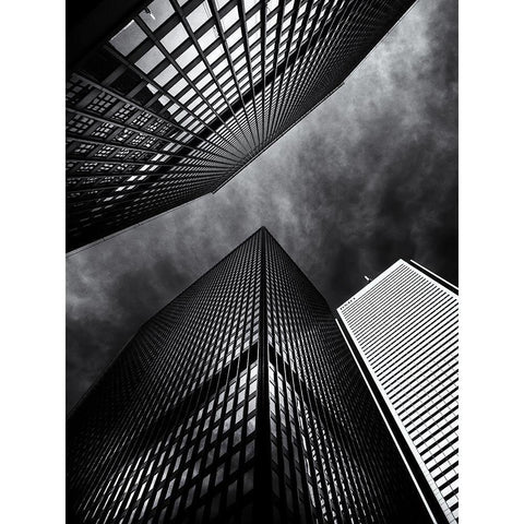 Toronto Dominion Centre White Modern Wood Framed Art Print by Carson, Brian