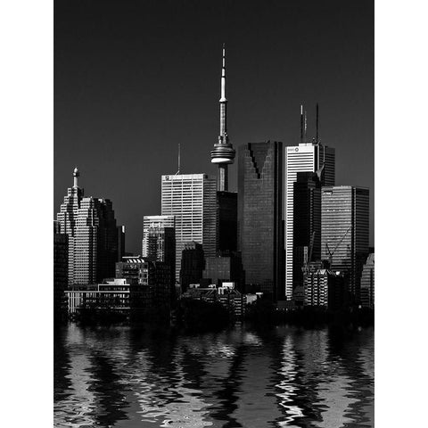 Toronto Skyline No 1 Gold Ornate Wood Framed Art Print with Double Matting by Carson, Brian