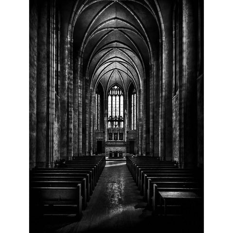 Trinity College Chapel Black Modern Wood Framed Art Print with Double Matting by Carson, Brian