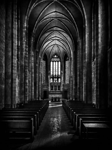 Trinity College Chapel White Modern Wood Framed Art Print with Double Matting by Carson, Brian