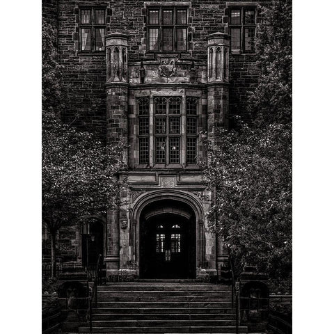 Trinity College Campus Toronto Gold Ornate Wood Framed Art Print with Double Matting by Carson, Brian