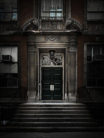 University of Toronto Fitzgerald Building No 2 Color Black Ornate Wood Framed Art Print with Double Matting by Carson, Brian