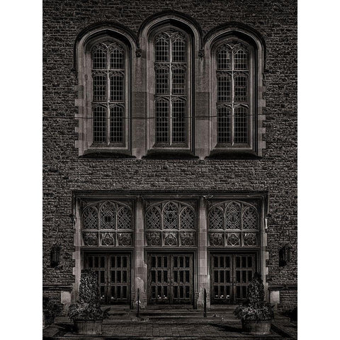 Yorkminster Park Baptist Church Black Modern Wood Framed Art Print with Double Matting by Carson, Brian