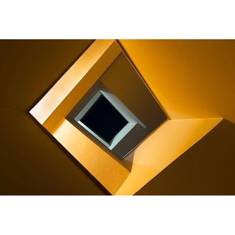 The black holle White Modern Wood Framed Art Print by Lupianez