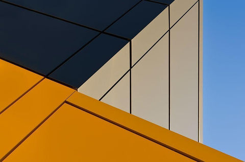 Leaning against the blue sky Black Ornate Wood Framed Art Print with Double Matting by Jonkman, Gerard