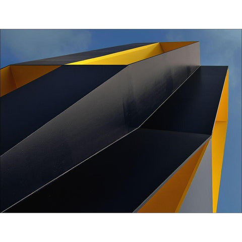 Column White Modern Wood Framed Art Print by Maastricht, Henk van