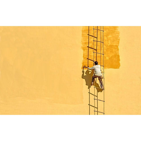 Der Anstreicher Black Modern Wood Framed Art Print by Ohlendorf, Anette