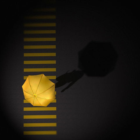 Crossing Black Modern Wood Framed Art Print with Double Matting by Bunjamin (Abe), Antonyus