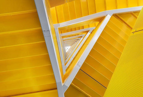 Stairway To Enlightenment Black Ornate Wood Framed Art Print with Double Matting by Pearson, Wayne