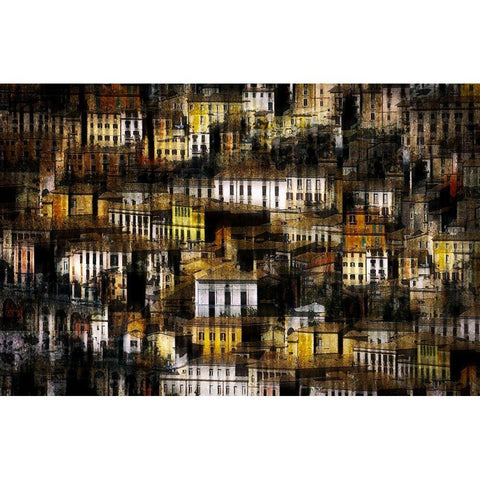 Case Gold Ornate Wood Framed Art Print with Double Matting by Corte, Raffaele