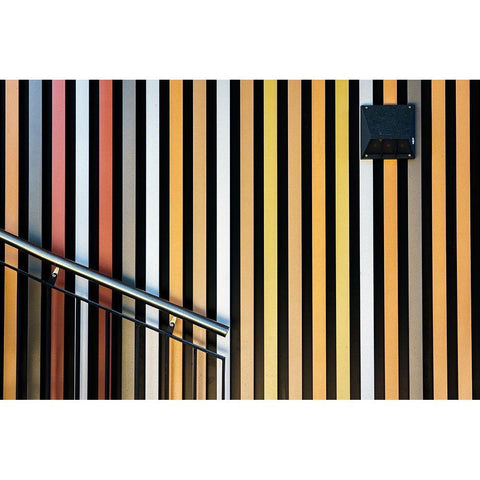 Colors with railing Black Modern Wood Framed Art Print with Double Matting by Reichelt, Dieter