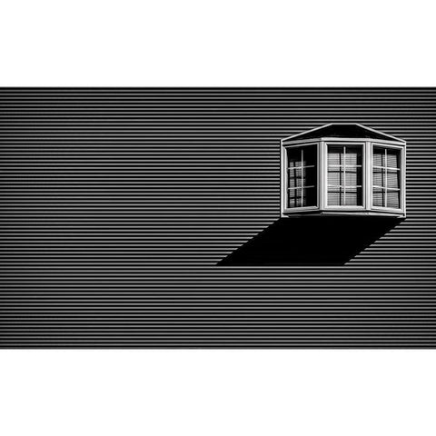 Bow window Black Modern Wood Framed Art Print with Double Matting by Labagnara, Roxana