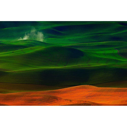 Morning in Palouse Black Modern Wood Framed Art Print by Chang, Phillip