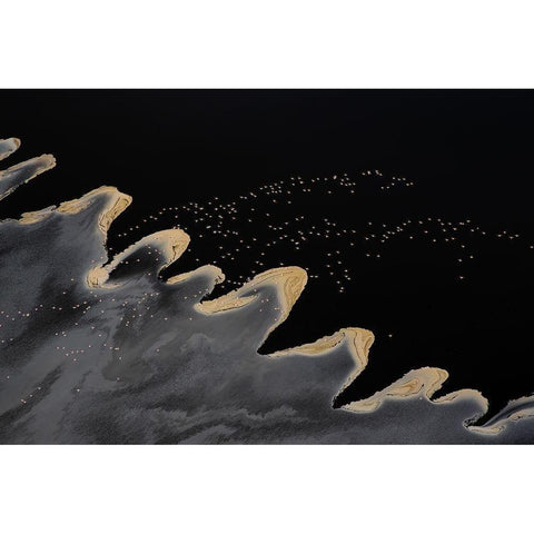 Flying Over the Lake White Modern Wood Framed Art Print by Chang, Phillip