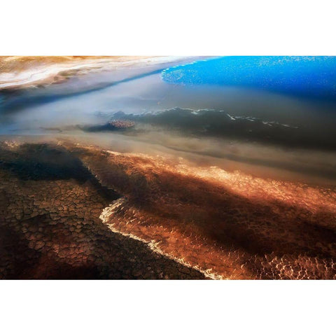 The color of the lake Black Modern Wood Framed Art Print with Double Matting by Chang, Phillip