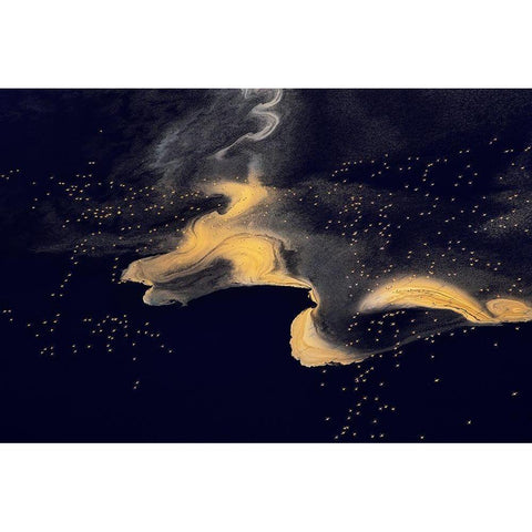 Natron lake Black Modern Wood Framed Art Print by Chang, Phillip