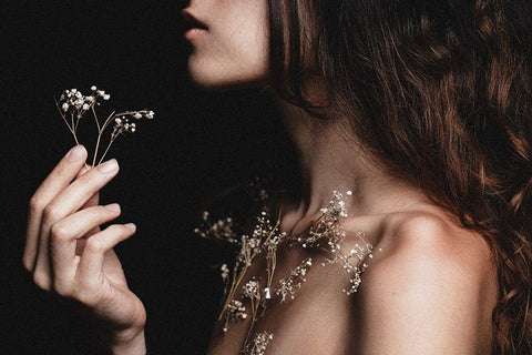 Whisper Black Ornate Wood Framed Art Print with Double Matting by Vasilenko, Artem