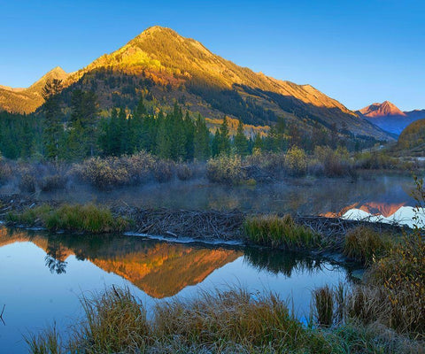 Schuylkill Mountains Slate River near Crested Butte-Colorado Black Ornate Wood Framed Art Print with Double Matting by Fitzharris, Tim