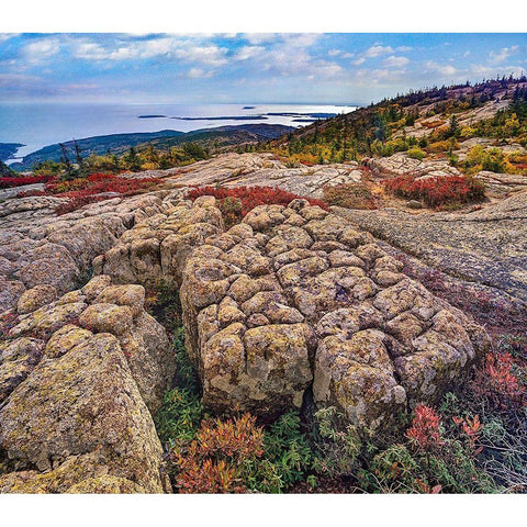Cadillac Mountain-Acadia National Park-Maine Black Modern Wood Framed Art Print with Double Matting by Fitzharris, Tim