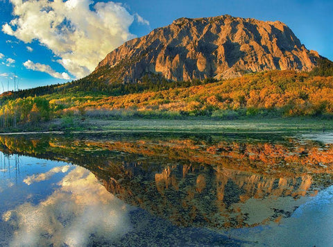 Marcellina Mountain-Colorado Black Ornate Wood Framed Art Print with Double Matting by Fitzharris, Tim