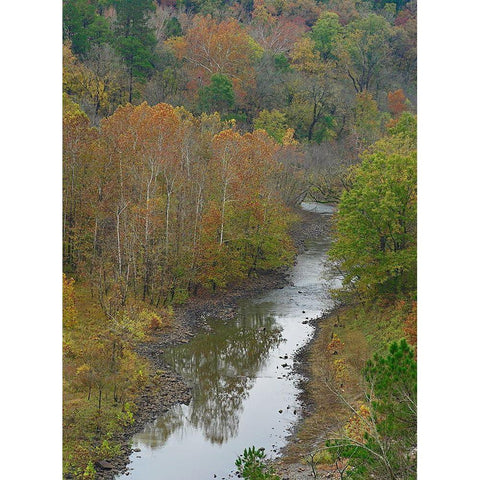 Cassatot River near Millwood Lake-Arkansas White Modern Wood Framed Art Print by Fitzharris, Tim