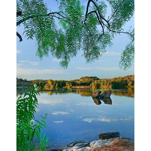 Inks Lake State Park-Texas Black Modern Wood Framed Art Print with Double Matting by Fitzharris, Tim