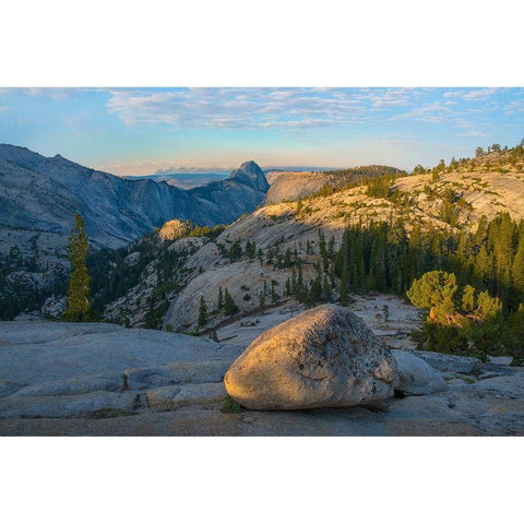 Half Dome from Olmstead Point-Yosemite National Park-California White Modern Wood Framed Art Print by Fitzharris, Tim