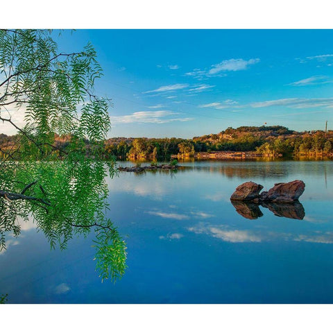 Inks Lake State Park-Texas-USA Black Modern Wood Framed Art Print with Double Matting by Fitzharris, Tim