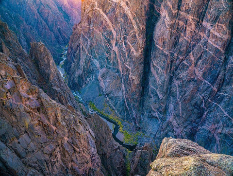 Black Canyon of the Gunnison National Park-Colorado White Modern Wood Framed Art Print with Double Matting by Fitzharris, Tim