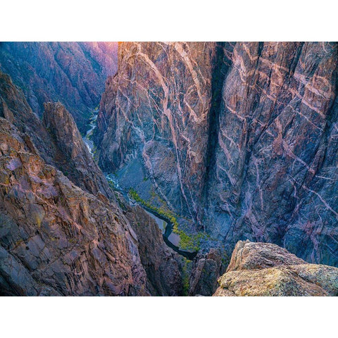 Black Canyon of the Gunnison National Park-Colorado White Modern Wood Framed Art Print by Fitzharris, Tim