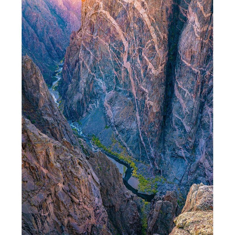 Black Canyon of the Gunnison National Park-Colorado Black Modern Wood Framed Art Print with Double Matting by Fitzharris, Tim