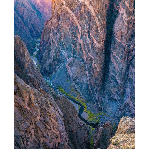 Black Canyon of the Gunnison National Park-Colorado White Modern Wood Framed Art Print by Fitzharris, Tim