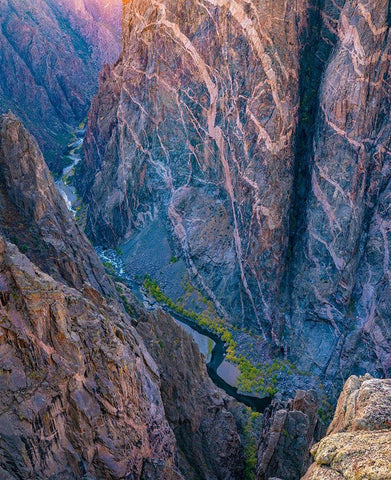 Black Canyon of the Gunnison National Park-Colorado White Modern Wood Framed Art Print with Double Matting by Fitzharris, Tim