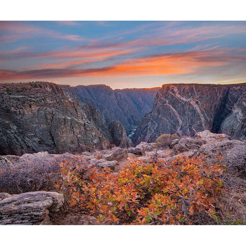 Black Canyon of the Gunnison National Park-Colorado Black Modern Wood Framed Art Print with Double Matting by Fitzharris, Tim